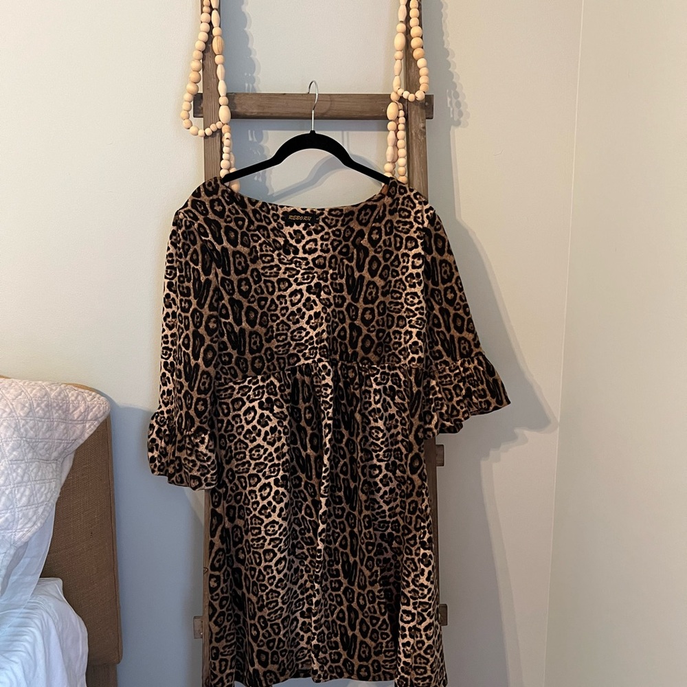 Size Large Cheetah Sweater Dress